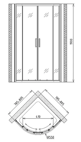 Душевой уголок Gemy Victoria S30062 Душевой уголок Gemy Victoria S30062