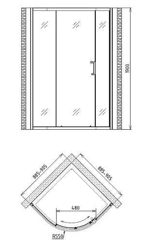 Душевой уголок Gemy Victoria S30071A Душевой уголок Gemy Victoria S30071A
