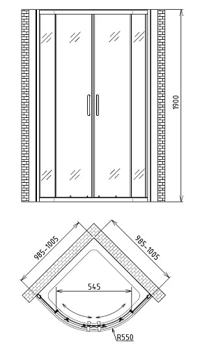 Душевой уголок Gemy Victoria S30082 Душевой уголок Gemy Victoria S30082