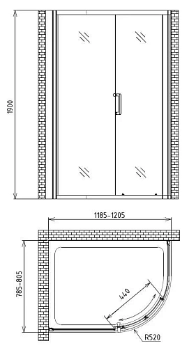 Душевой уголок Gemy Victoria S30181 Душевой уголок Gemy Victoria S30181