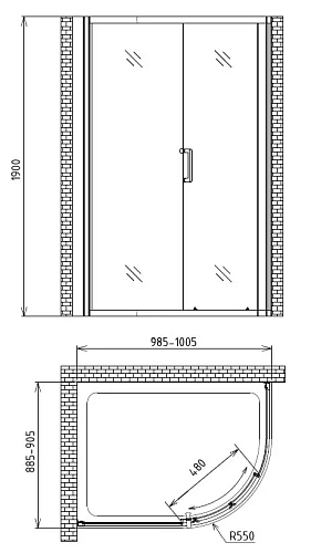 Душевой уголок Gemy Victoria S30191 Душевой уголок Gemy Victoria S30191