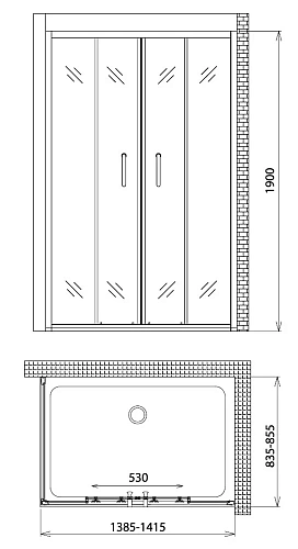 Душевой уголок Gemy Victoria S30192E-A85 Душевой уголок Gemy Victoria S30192E-A85