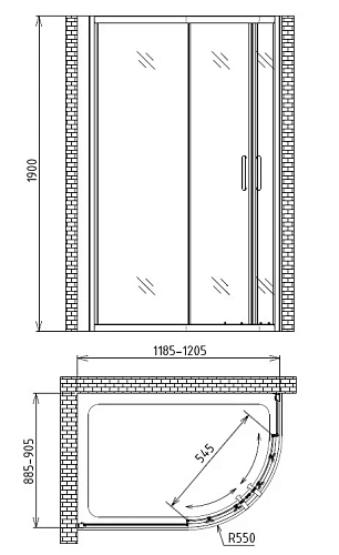 Душевой уголок Gemy Victoria S30202 Душевой уголок Gemy Victoria S30202