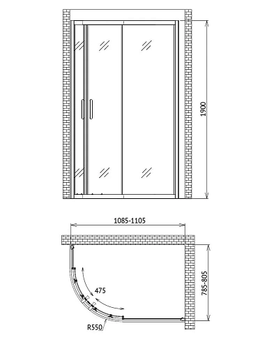 Душевой уголок Gemy Victoria S30212 Душевой уголок Gemy Victoria S30212
