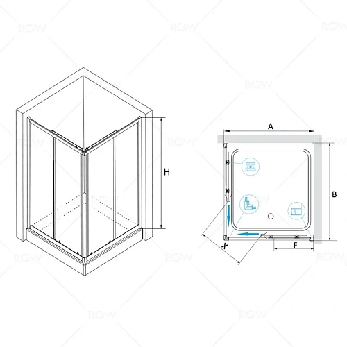 Душевой уголок RGW CL-32 Classic 04093299-11 Душевой уголок RGW CL-32 Classic 04093299-11