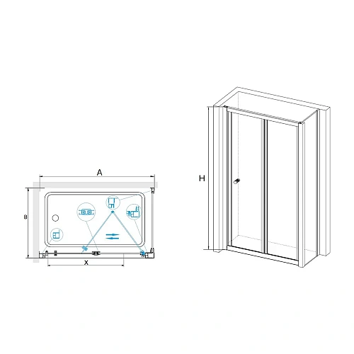 Душевой уголок RGW CL-41 (CL-21 + Z-12) 900x800 мм 04094198-11 хром Easy Clean Душевой уголок RGW CL-41 (CL-21 + Z-12) 900x800 мм 04094198-11 хром Easy Clean