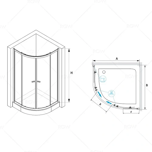Душевой уголок RGW CL-51 Classic 04095199-51 Душевой уголок RGW CL-51 Classic 04095199-51