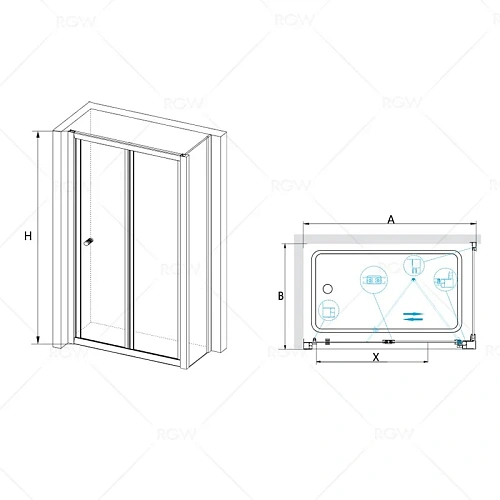 Душевой уголок RGW Classic CL-31 (CL-21 + Z-12) 04093100-11 Душевой уголок RGW Classic CL-31 (CL-21 + Z-12) 04093100-11