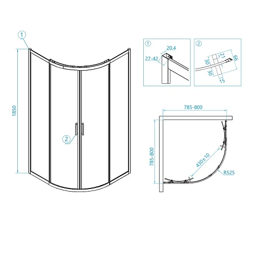 Душевой уголок RGW Classic CL-53B 06095388-14 Душевой уголок RGW Classic CL-53B 06095388-14
