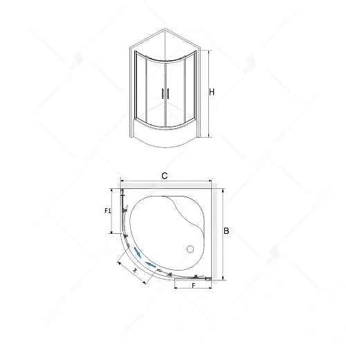 Душевой уголок RGW Dolphin TN-109 + поддон 28911999-11 Душевой уголок RGW Dolphin TN-109 + поддон 28911999-11
