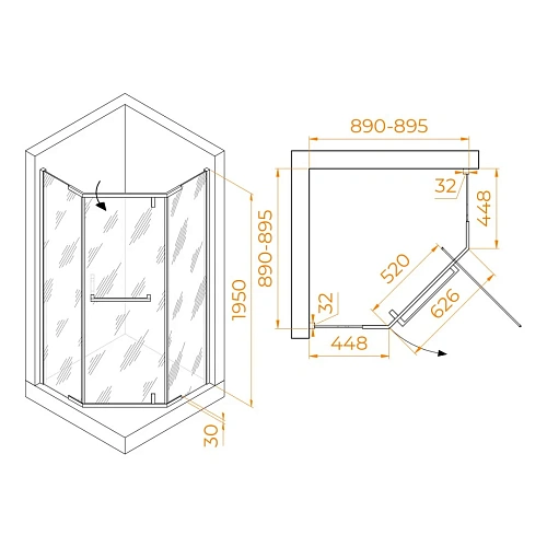 Душевой уголок RGW HO-081B 900x900 мм 350608199-24 черный Easy Clean Душевой уголок RGW HO-081B 900x900 мм 350608199-24 черный Easy Clean