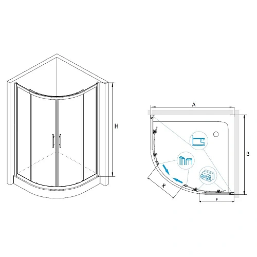 Душевой уголок RGW HO-51 900x900 мм 03065199-11 хром Easy Clean Душевой уголок RGW HO-51 900x900 мм 03065199-11 хром Easy Clean
