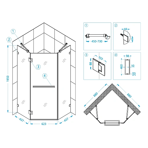 Душевой уголок RGW Hotel HO-082 350608299-11 Душевой уголок RGW Hotel HO-082 350608299-11