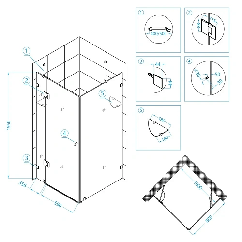 Душевой уголок RGW Hotel HO-44 01064480-11 Душевой уголок RGW Hotel HO-44 01064480-11