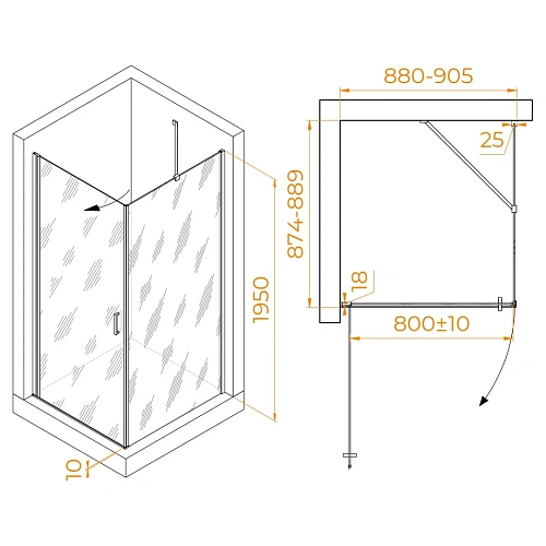 Душевой уголок RGW LE-034 (LE-003 + Z-14) 900x900 мм 06123499-11 хром Easy Clean Душевой уголок RGW LE-034 (LE-003 + Z-14) 900x900 мм 06123499-11 хром Easy Clean