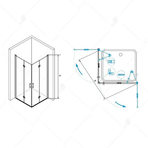 Душевой уголок RGW LE-36 Leipzig 06123600-11 Душевой уголок RGW LE-36 Leipzig 06123600-11