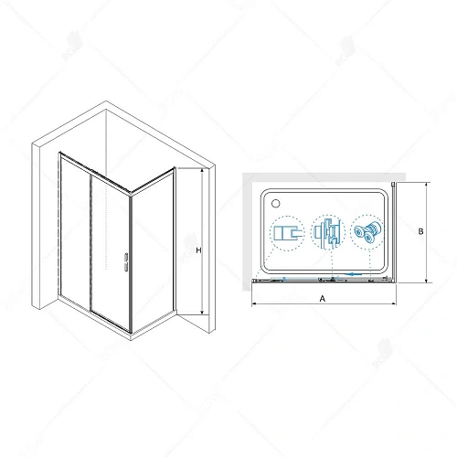 Душевой уголок RGW LE-41 (LE-12 + Z-050-2) 1400x1000 мм 34124104-011 хром Easy Clean Душевой уголок RGW LE-41 (LE-12 + Z-050-2) 1400x1000 мм 34124104-011 хром Easy Clean