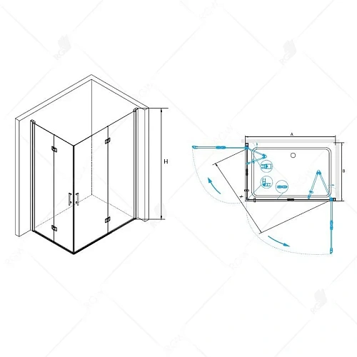 Душевой уголок RGW LE-46 Leipzig 06124680-11 Душевой уголок RGW LE-46 Leipzig 06124680-11
