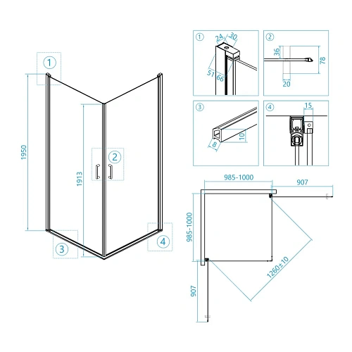 Душевой уголок RGW Leipzig LE-30 06123000-11 Душевой уголок RGW Leipzig LE-30 06123000-11