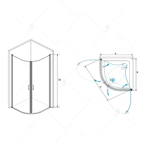 Душевой уголок RGW Leipzig LE-54 06125499-11 Душевой уголок RGW Leipzig LE-54 06125499-11