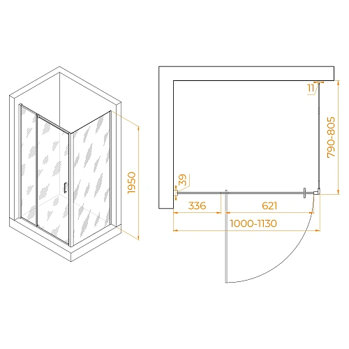 Душевой уголок RGW PA-078 (RGW PA-008 + Z-050-2) 1000x800 мм 350807808-11 хром Easy Clean Душевой уголок RGW PA-078 (RGW PA-008 + Z-050-2) 1000x800 мм 350807808-11 хром Easy Clean