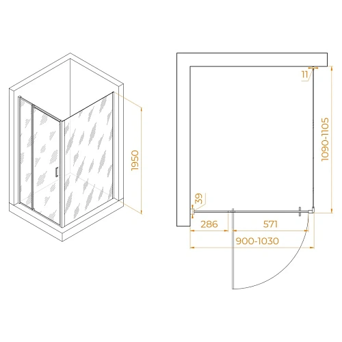 Душевой уголок RGW PA-078 (RGW PA-008 + Z-050-2) 900x1100 мм 350807891-11 хром Easy Clean Душевой уголок RGW PA-078 (RGW PA-008 + Z-050-2) 900x1100 мм 350807891-11 хром Easy Clean