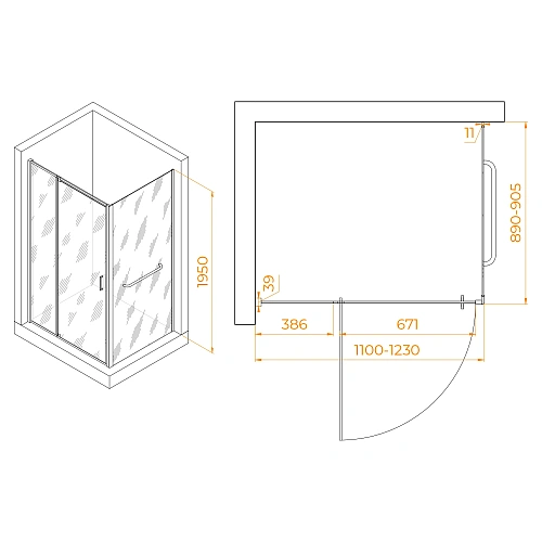 Душевой уголок RGW PA-078-1 (RGW PA-008 + Z-060-2) 1100x900 мм 3508078119-11 хром Easy Clean Душевой уголок RGW PA-078-1 (RGW PA-008 + Z-060-2) 1100x900 мм 3508078119-11 хром Easy Clean