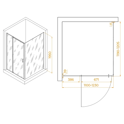 Душевой уголок RGW PA-078B (RGW PA-008B + Z-050-2B) 1100x1200 мм 350807811-14 черный Easy Clean Душевой уголок RGW PA-078B (RGW PA-008B + Z-050-2B) 1100x1200 мм 350807811-14 черный Easy Clean