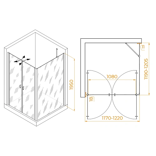 Душевой уголок RGW PA-134 (PA-104+Z-050-2+O-204) 1200x1200 мм 060813422-11 хром Easy Clean Душевой уголок RGW PA-134 (PA-104+Z-050-2+O-204) 1200x1200 мм 060813422-11 хром Easy Clean