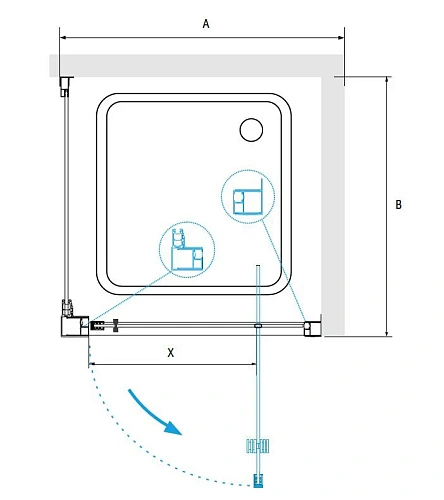 Душевой уголок RGW PA-135-1 (PA-105 + Z-060-1) 900x900 мм 4108135199-011 хром Easy Clean Душевой уголок RGW PA-135-1 (PA-105 + Z-060-1) 900x900 мм 4108135199-011 хром Easy Clean