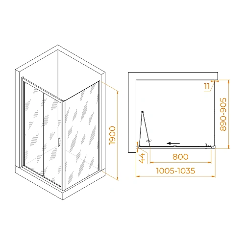 Душевой уголок RGW PA-142B (PA-21B+Z-050-5B) 1000x900 мм 060814209-14 Душевой уголок RGW PA-142B (PA-21B+Z-050-5B) 1000x900 мм 060814209-14
