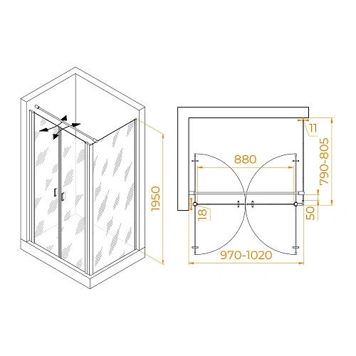 Душевой уголок RGW PA-144B (PA-104B+Z-050-2B+O-104B) 1000x800 мм 060814408-014 черный Easy Clean Душевой уголок RGW PA-144B (PA-104B+Z-050-2B+O-104B) 1000x800 мм 060814408-014 черный Easy Clean