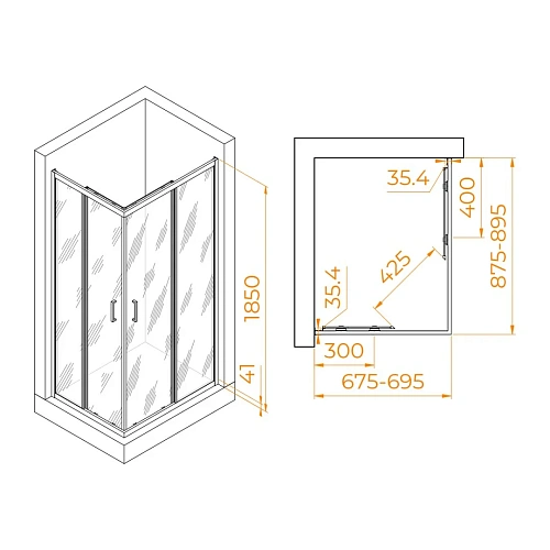 Душевой уголок RGW PA-146 700x900 мм 020814679-11 хром Easy Clean Душевой уголок RGW PA-146 700x900 мм 020814679-11 хром Easy Clean