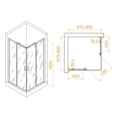Душевой уголок RGW PA-31 900x900 мм 02083199-11 хром Easy Clean Душевой уголок RGW PA-31 900x900 мм 02083199-11 хром Easy Clean