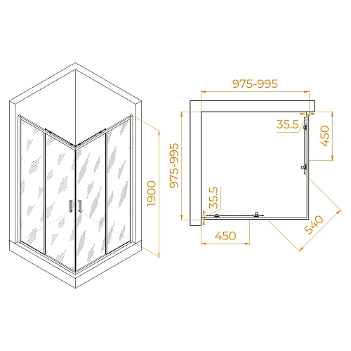 Душевой уголок RGW PA-31B 1000x1000 мм 02083100-14 черный Easy Clean Душевой уголок RGW PA-31B 1000x1000 мм 02083100-14 черный Easy Clean