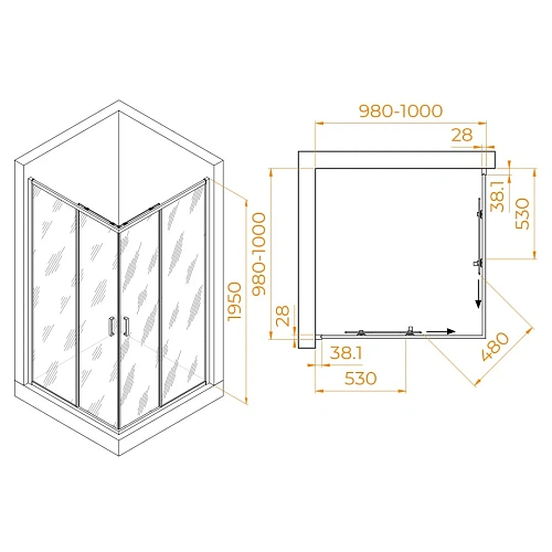 Душевой уголок RGW PA-39 1000x1000 мм 03083900-11 хром Easy Clean Душевой уголок RGW PA-39 1000x1000 мм 03083900-11 хром Easy Clean