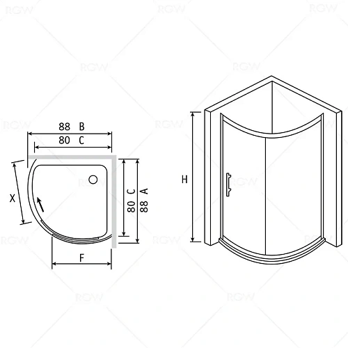 Душевой уголок RGW PA-56 Passage 06085688-11 Душевой уголок RGW PA-56 Passage 06085688-11