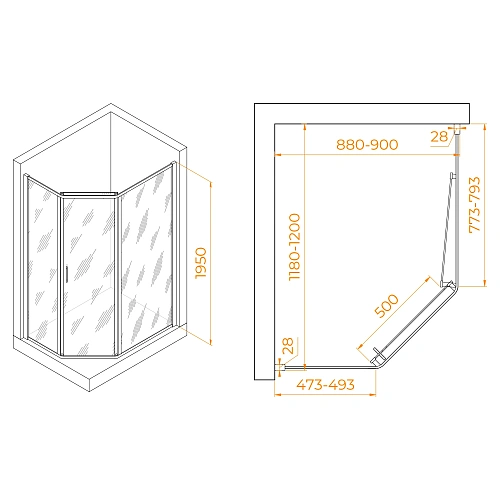 Душевой уголок RGW PA-86 900x1200 мм 38088692-11 хром Easy Clean Душевой уголок RGW PA-86 900x1200 мм 38088692-11 хром Easy Clean
