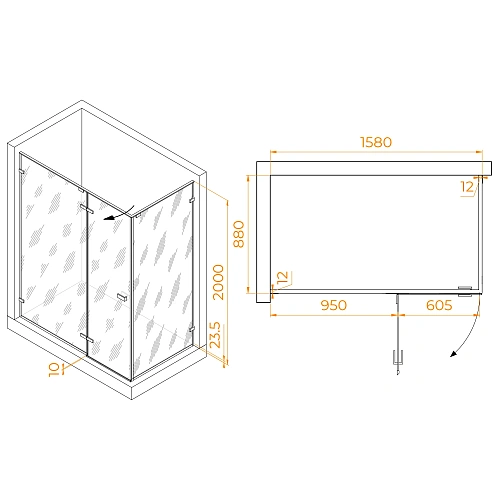 Душевой уголок RGW SV-040B 1600x900 мм 353204069-14 черный Easy Clean Душевой уголок RGW SV-040B 1600x900 мм 353204069-14 черный Easy Clean