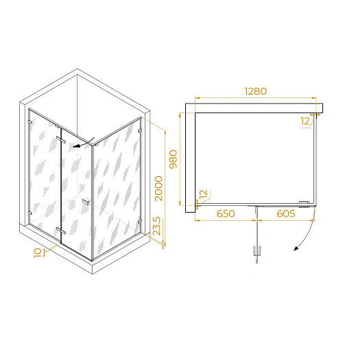 Душевой уголок RGW SV-040Gr 1300x1000 мм 353204030-110 серый Easy Clean Душевой уголок RGW SV-040Gr 1300x1000 мм 353204030-110 серый Easy Clean