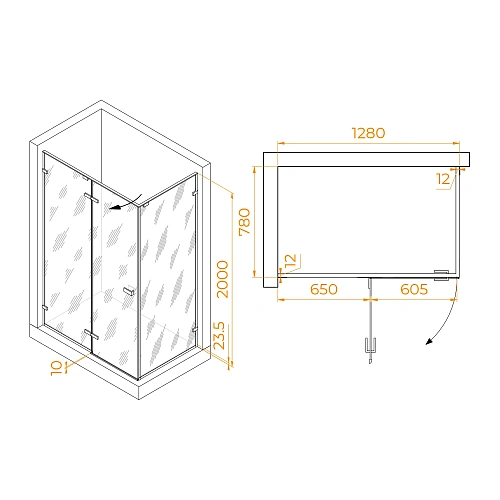 Душевой уголок RGW SV-040Gr 1300x800 мм 353204038-210 серый Easy Clean Душевой уголок RGW SV-040Gr 1300x800 мм 353204038-210 серый Easy Clean