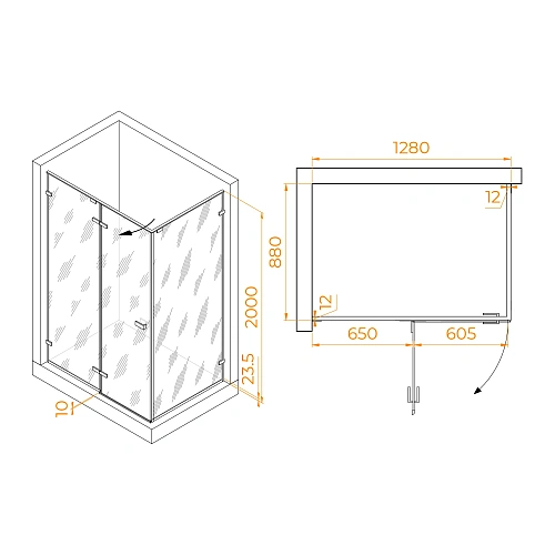 Душевой уголок RGW SV-040Gr 1300x900 мм 353204039-110 серый Easy Clean Душевой уголок RGW SV-040Gr 1300x900 мм 353204039-110 серый Easy Clean