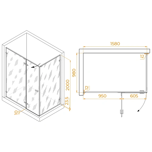 Душевой уголок RGW SV-040Gr 1600x1000 мм 353204060-110 серый Easy Clean Душевой уголок RGW SV-040Gr 1600x1000 мм 353204060-110 серый Easy Clean