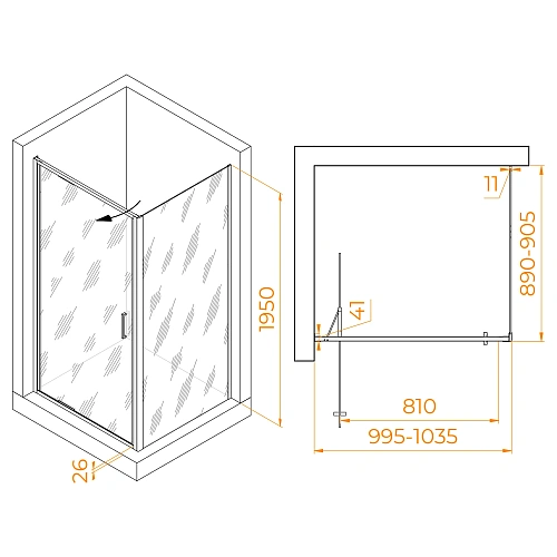 Душевой уголок RGW SV-145 1000x900 мм 703214509-11 хром Easy Clean Душевой уголок RGW SV-145 1000x900 мм 703214509-11 хром Easy Clean