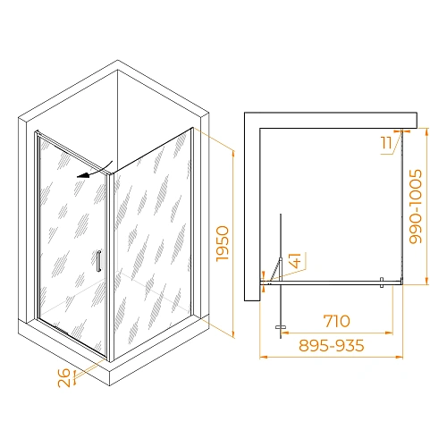 Душевой уголок RGW SV-145B 900x1000 мм 703214590-14 черный Easy Clean Душевой уголок RGW SV-145B 900x1000 мм 703214590-14 черный Easy Clean