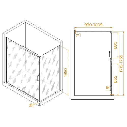 Душевой уголок RGW TO-44 (TO-14 + Z-050-2) 1700x1000 мм 02074470-11 хром Easy Clean Душевой уголок RGW TO-44 (TO-14 + Z-050-2) 1700x1000 мм 02074470-11 хром Easy Clean