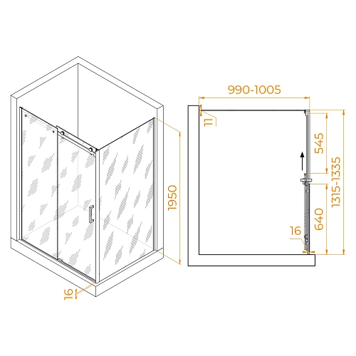 Душевой уголок RGW TO-44-1 (TO-14 + Z-060-2) 1300x1000 мм 020744130-11 хром Easy Clean Душевой уголок RGW TO-44-1 (TO-14 + Z-060-2) 1300x1000 мм 020744130-11 хром Easy Clean