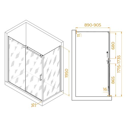 Душевой уголок RGW TO-44-1 (TO-14 + Z-060-2) 1700x900 мм 020744179-11 хром Easy Clean Душевой уголок RGW TO-44-1 (TO-14 + Z-060-2) 1700x900 мм 020744179-11 хром Easy Clean