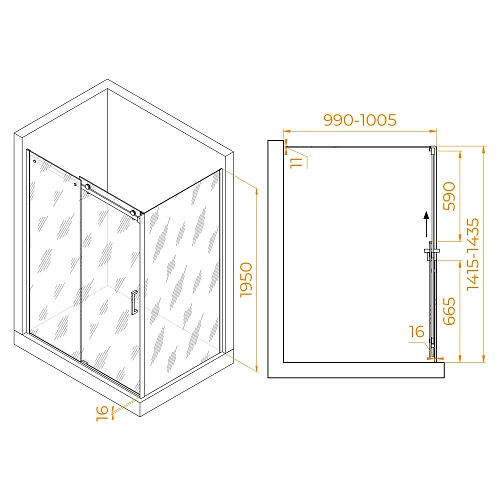 Душевой уголок RGW TO-44-1B (TO-14B + Z-060-2B) 1400x1000 мм 020744140-14 черный Easy Clean Душевой уголок RGW TO-44-1B (TO-14B + Z-060-2B) 1400x1000 мм 020744140-14 черный Easy Clean