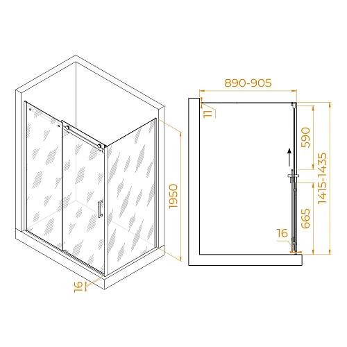 Душевой уголок RGW TO-44-1B (TO-14B + Z-060-2B) 1400x900 мм 020744149-14 черный Easy Clean Душевой уголок RGW TO-44-1B (TO-14B + Z-060-2B) 1400x900 мм 020744149-14 черный Easy Clean